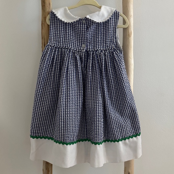 Blue and White Gingham Watermelon Dress and Bloomers - Picture 4 of 8
